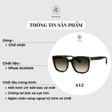 Kính mát phân cực polarized Bolon BL3151 dáng vuông nhựa acetate chính hãng fullbox