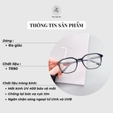 Gọng kính Zay Eyewear OF5644 dáng đa giác TR90 dẻo hàn quốc