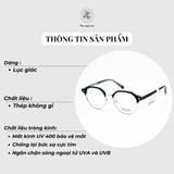Gọng kính nửa khung Velocity VL23437 lục giác thép không rỉ fullbox chính hãng