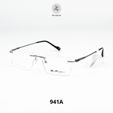 Gọng khoan không viền Exfash EF33244T dáng vuông titanium chính hãng fullbox
