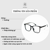 Gọng kính Velocity VL23291 dáng vuông nhựa TR90 dẻo chính hãng fullbox