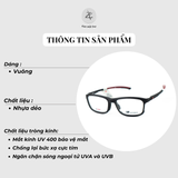 Gọng kính thể thao New Balance Elock NB09343 dáng vuông nhựa dẻo chính hãng fullbox