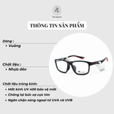 Gọng kính thể thao New Balance Elock NB09340 dáng vuông nhựa dẻo chính hãng fullbox