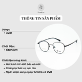 Gọng kính Gama G6 dáng vuông titanium fullbox chính hãng