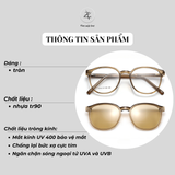 Kính râm cận thời trang Clip on 8172 phân cực 2 Trong 1 nhựa TR90 cao cấp