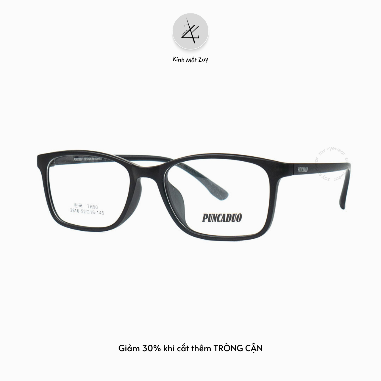  Gọng kính cận loạn nam nữ thời trang Zay eyewear 2816 dáng vuông phong cách thời trang 