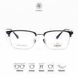 Gọng kính nửa khung Lavein Paris 21002 dáng vuông nhựa TR90 & titanium chính hãng fullbox