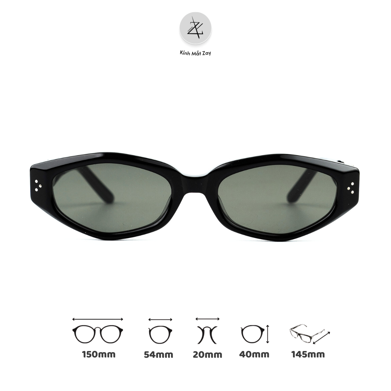  Gọng kính GM Vegax dáng lục giác nhựa acetate 