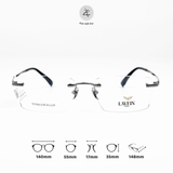 Gọng khoan không viền Lavein Paris 2071 dáng vuông titanium chính hãng fullbox