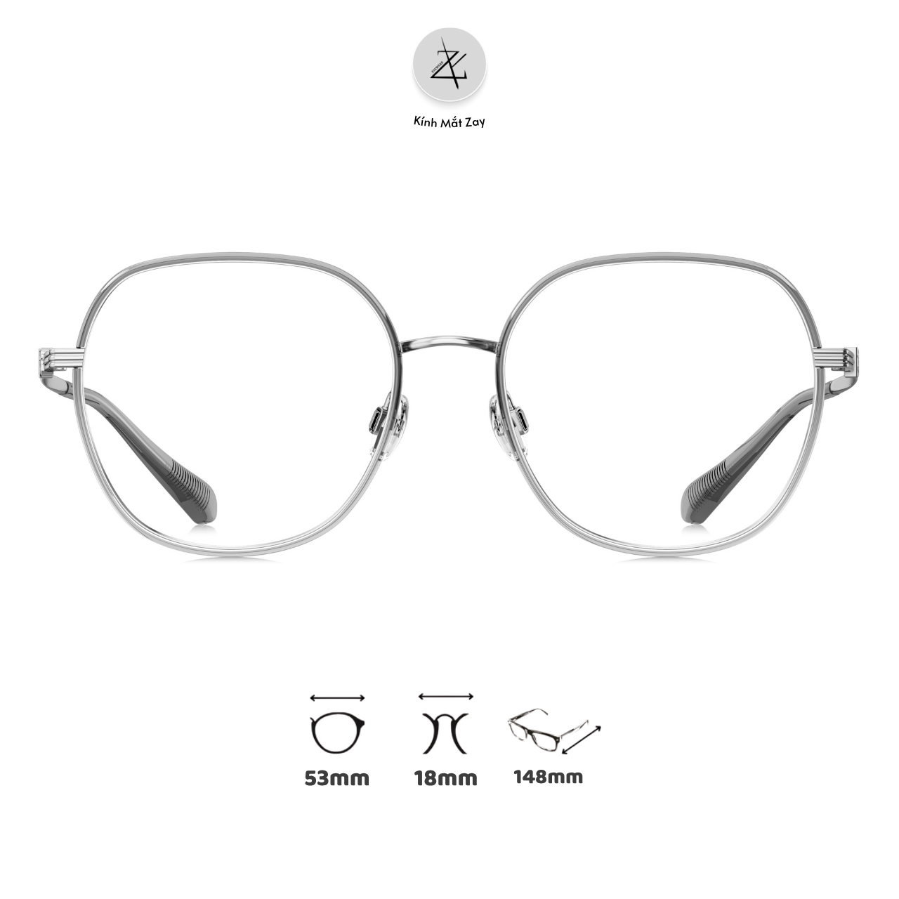  Gọng kính Bolon BA6039 dáng tròn nhựa & titanium chính hãng fullbox 