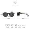  Kính râm cận thời trang Clip on 8172 phân cực 2 Trong 1 nhựa TR90 cao cấp 