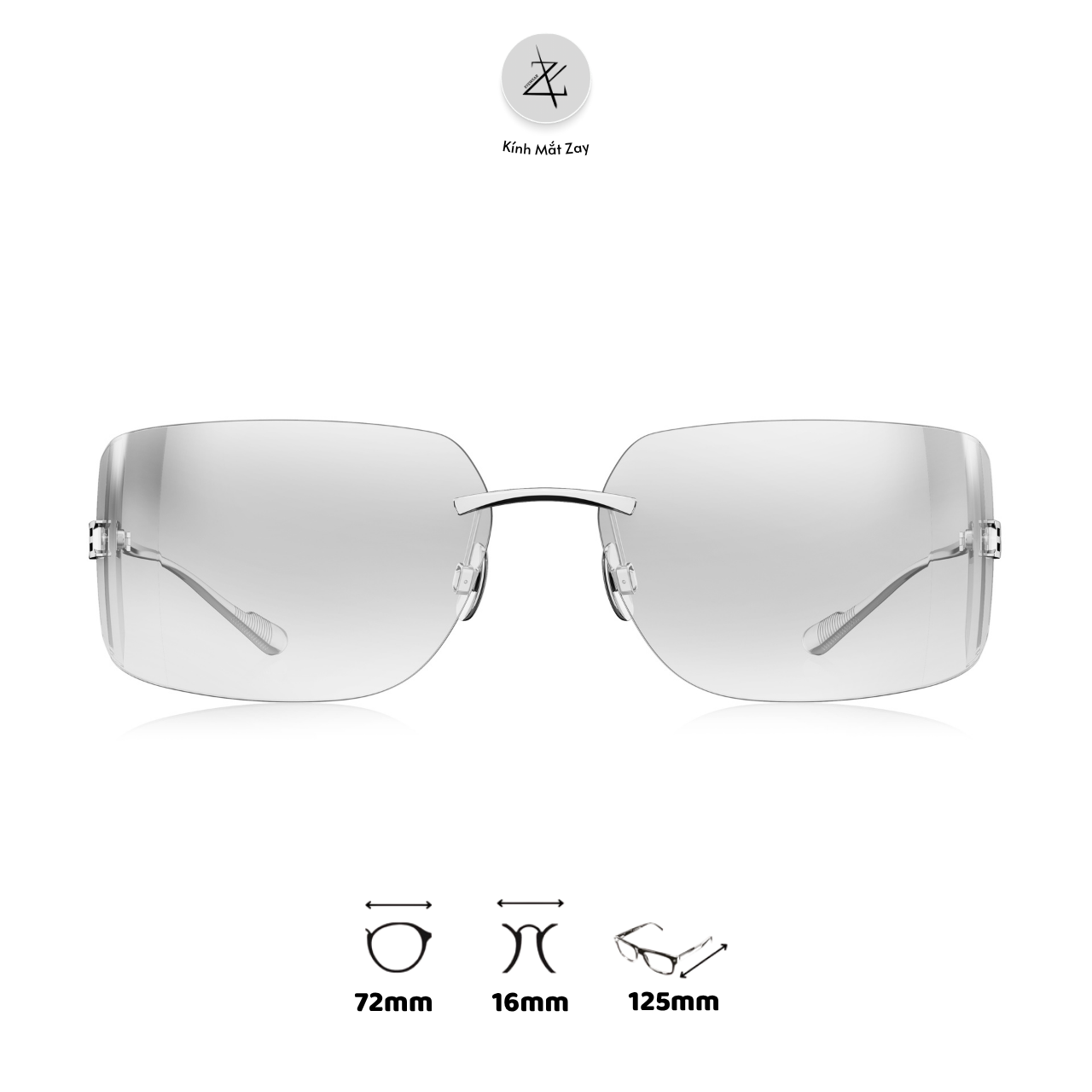  Kính mát khoan không viền Polarized Bolon BX7000 dáng mắt mèo titanium chính hãng fullbox 