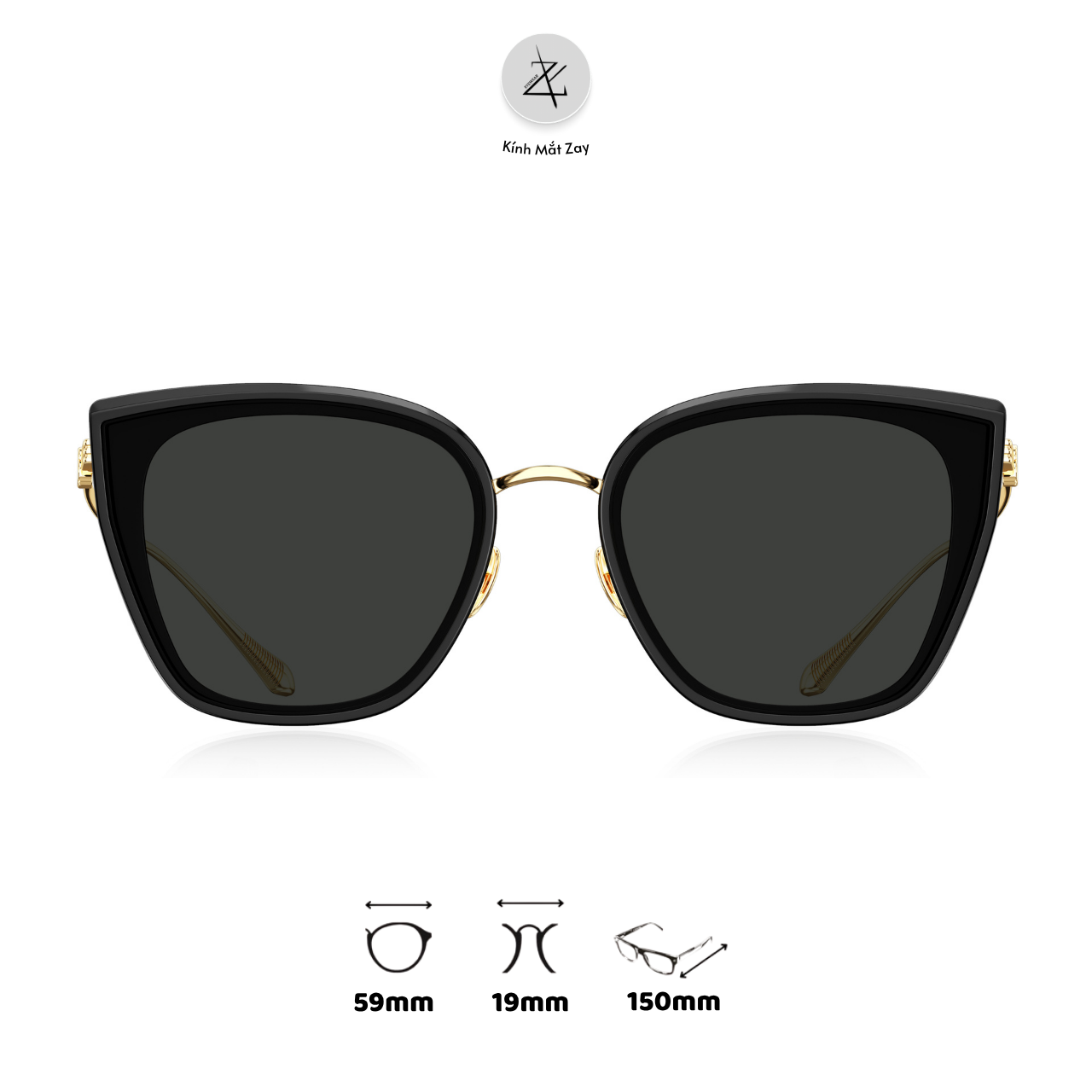  Kính mát Bolon BL6109 dáng mắt mèo titanium & nhựa acetate chính hãng fullbox 