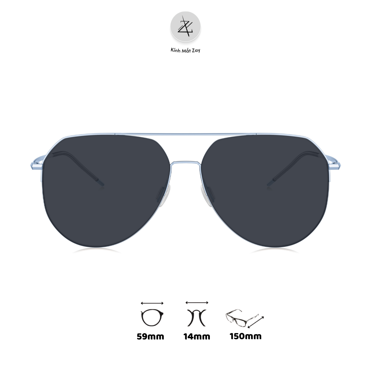  Kính mát phân cực polarized Bolon BL8091 dáng phi công titanium chính hãng fullbox 