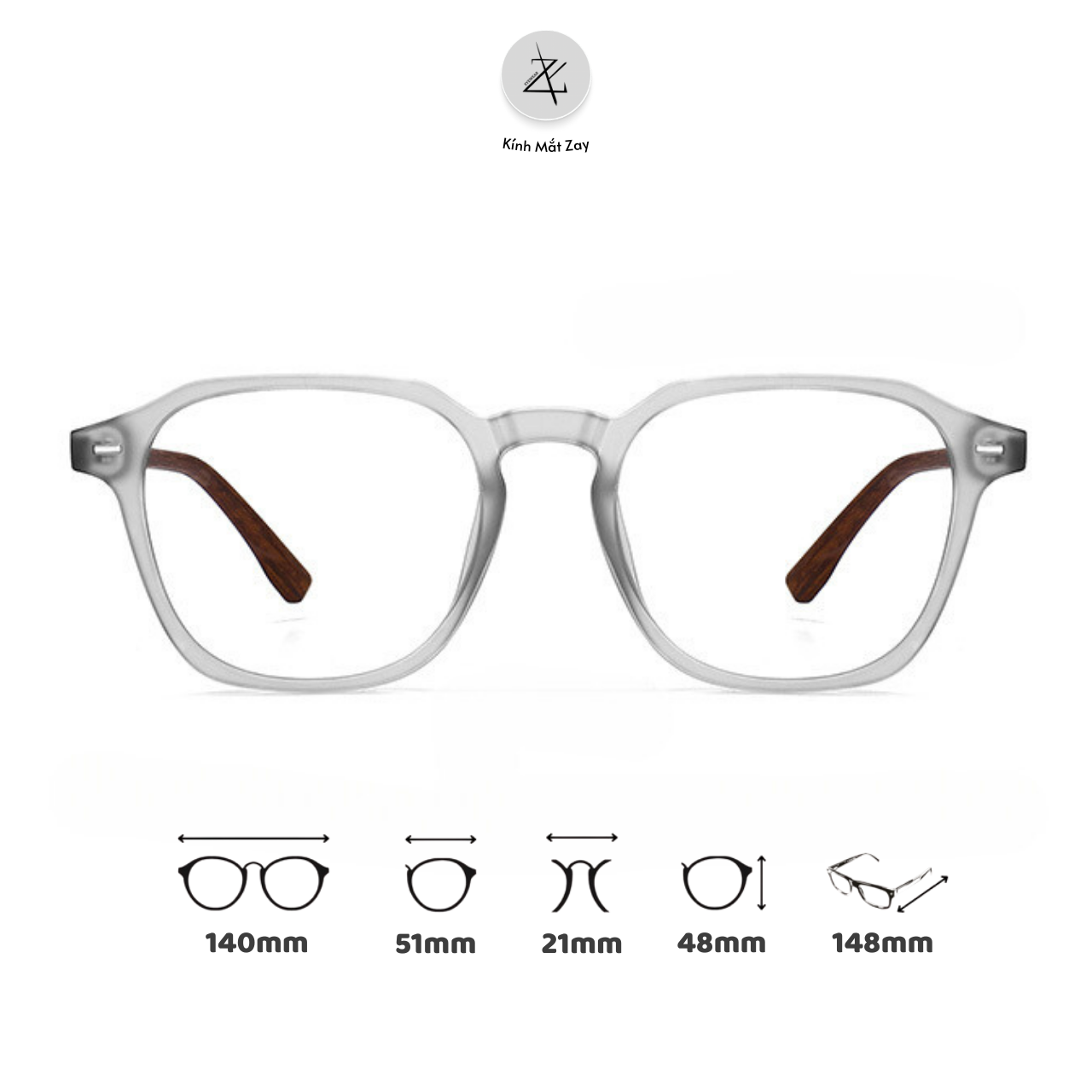  Gọng kính cận loạn Zay eyewear TR75236 phong cách thời trang cao cấp 