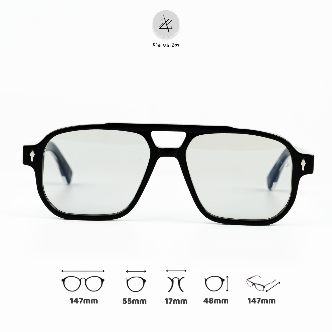  Kính mát Jacques Marif Mage Challenger dáng phi công nhựa acetate cao cấp fullbox 