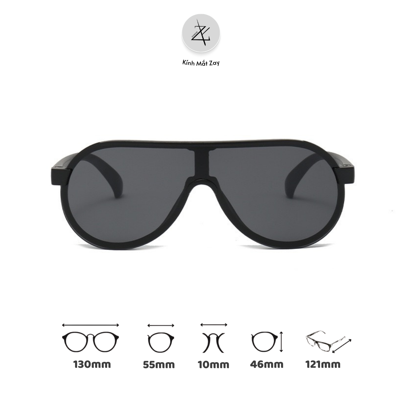  Kính mát trẻ em Zay eyewear SS7 dáng phi công phong cách thời trang 