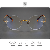 Gọng kính titanium dáng tròn Zay eyewear ZY008 phong cách thời trang cao cấp
