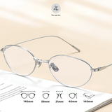 Gọng kính Zay Eyewear BCBT202403 dáng oval titanium cao cấp