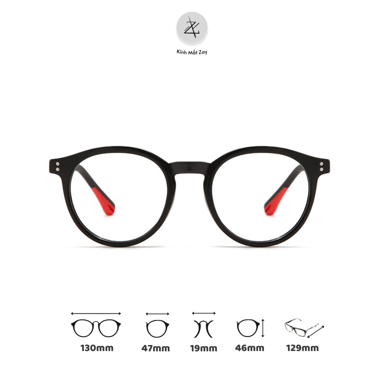  Gọng kính trẻ em Zay eyewear 5366 dáng tròn nhựa TR dẻo lõi cốt cao cấp Hàn Quốc 