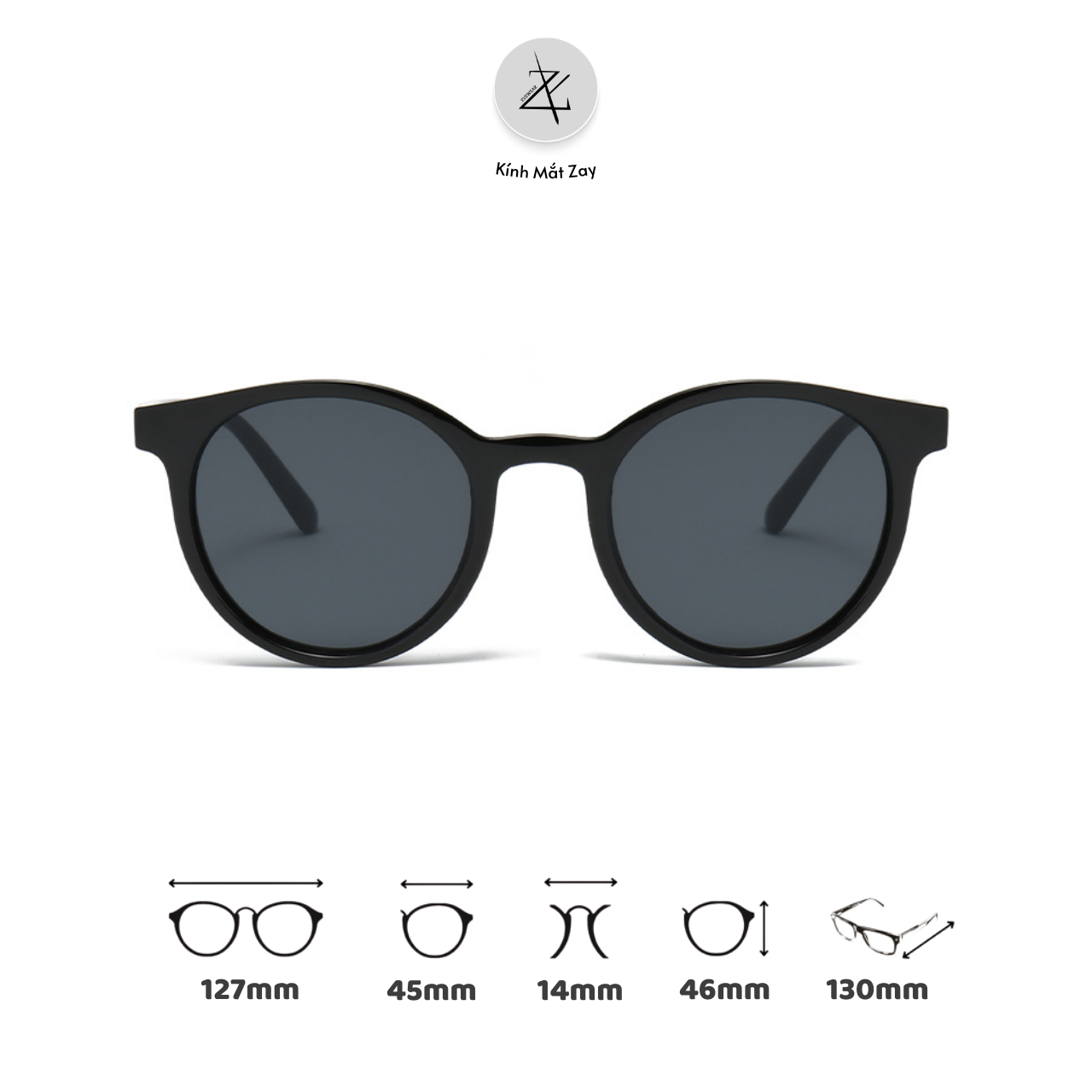  Kính mát trẻ em Zay eyewear SS11 dáng tròn phong cách thời trang 