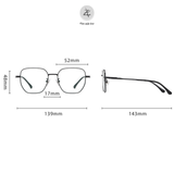 Gọng kính Titanium ST6209 dáng đa giác cách thời trang cao cấp
