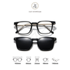  Kính râm cận thời trang Clip on 8191 phân cực 2 Trong 1 nhựa TR90 cao cấp 