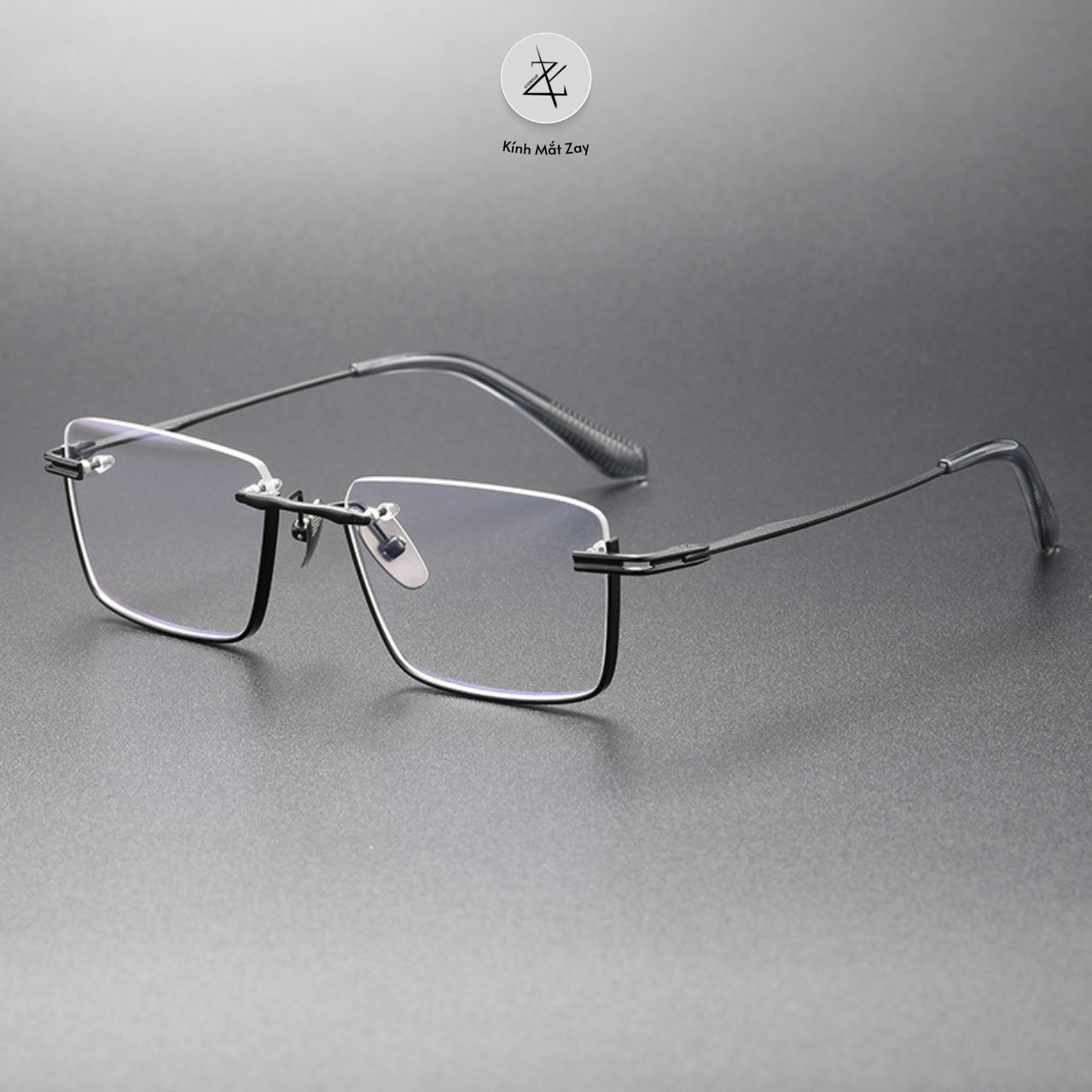  Gọng khoan cận titanium Zay eyewear dtx416 dáng oval siêu nhẹ thời trang cao cấp 