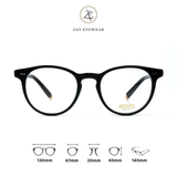  Gọng kính cận loạn nam nữ thời trang Zay eyewear Jared dáng tròn cao cấp 