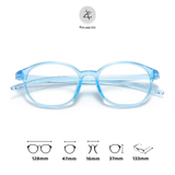 Gọng kính trẻ em Zay eyewear 3121 dáng vuông nhựa TR dẻo Hàn Quốc