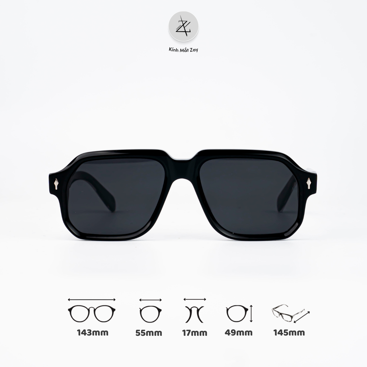  Kính mát Jacques Marif Mage Challenger dáng phi công nhựa acetate cao cấp fullbox 
