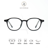  Gọng kính Zay Eyewear TR1952 dáng tròn phong cách hàn quốc 