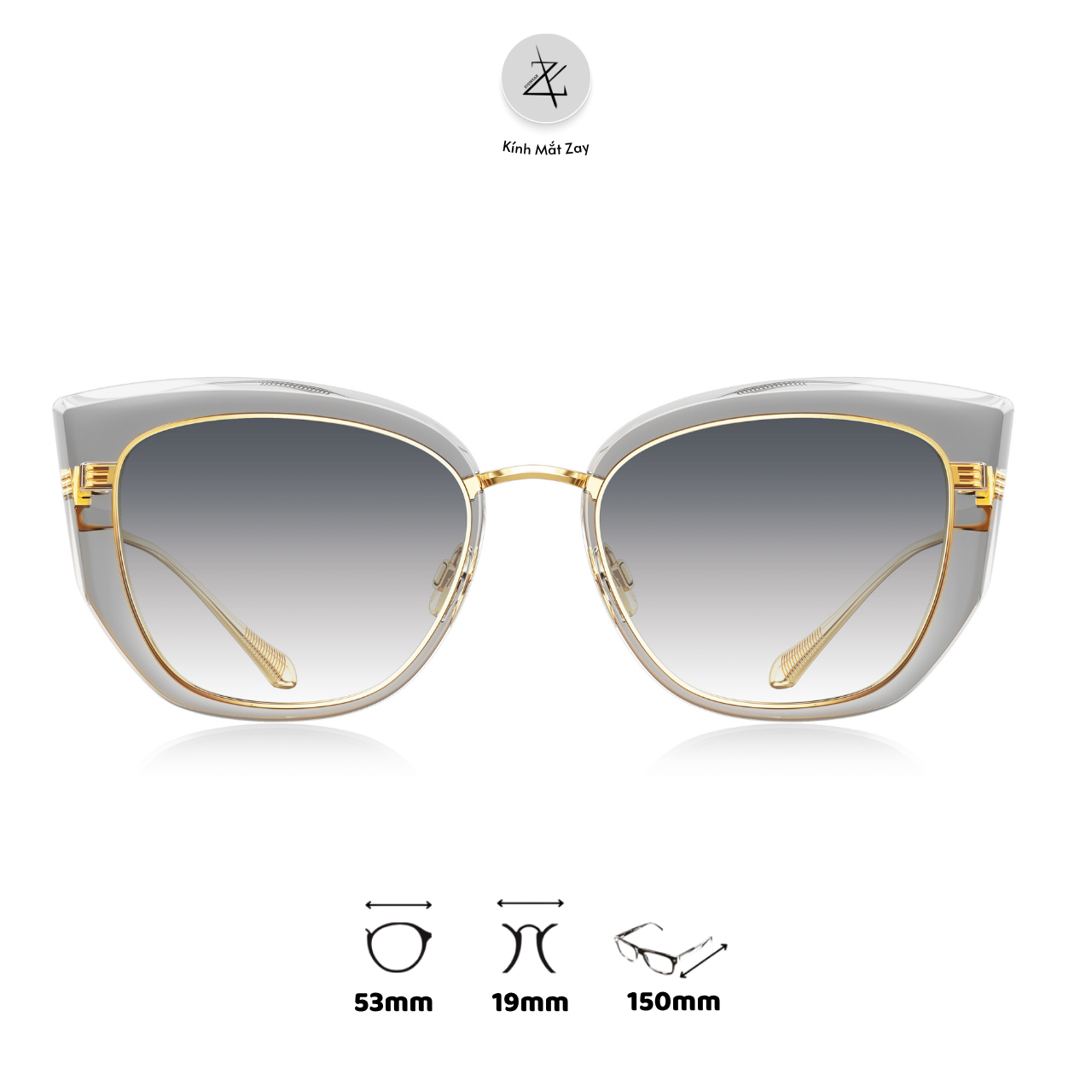  Kính mát Bolon BL6111 dáng mắt mèo titanium & nhựa acetate chính hãng fullbox 
