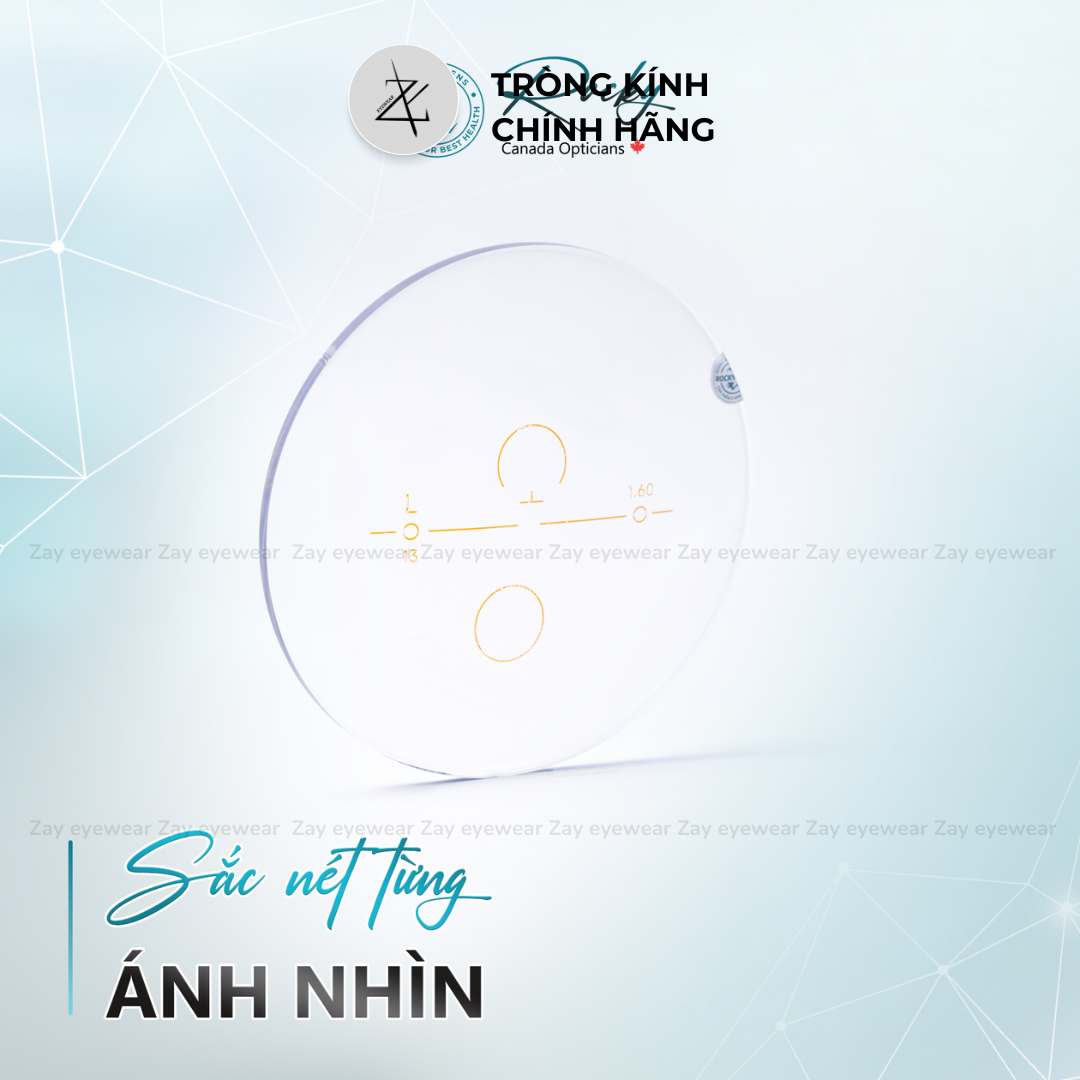  Đa tròng Freeform Chống ánh sáng xanh Rocky Canada 1.61 Ultra View tầm nhìn rộng chính hãng 