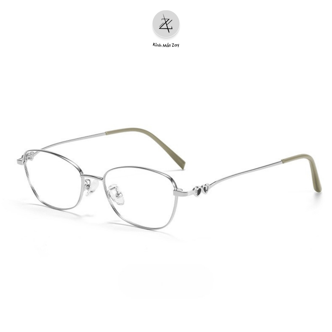  Gọng kính P19033 dáng mắt mèo titanium cao cấp 
