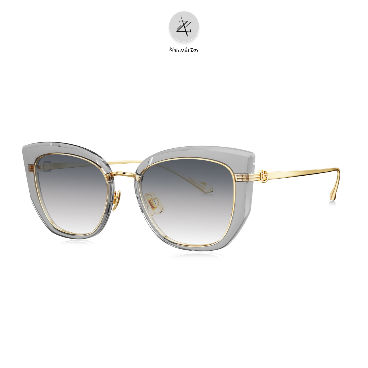  Kính mát Bolon BL6111 dáng mắt mèo titanium & nhựa acetate chính hãng fullbox 