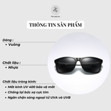  Kính mát A387 dáng vuông nhựa & kim loại Hàn Quốc 