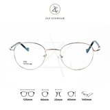 Gọng kính Zay Eyewear Stainless Steel 882 dáng tròn thép phong cách Hàn Quốc
