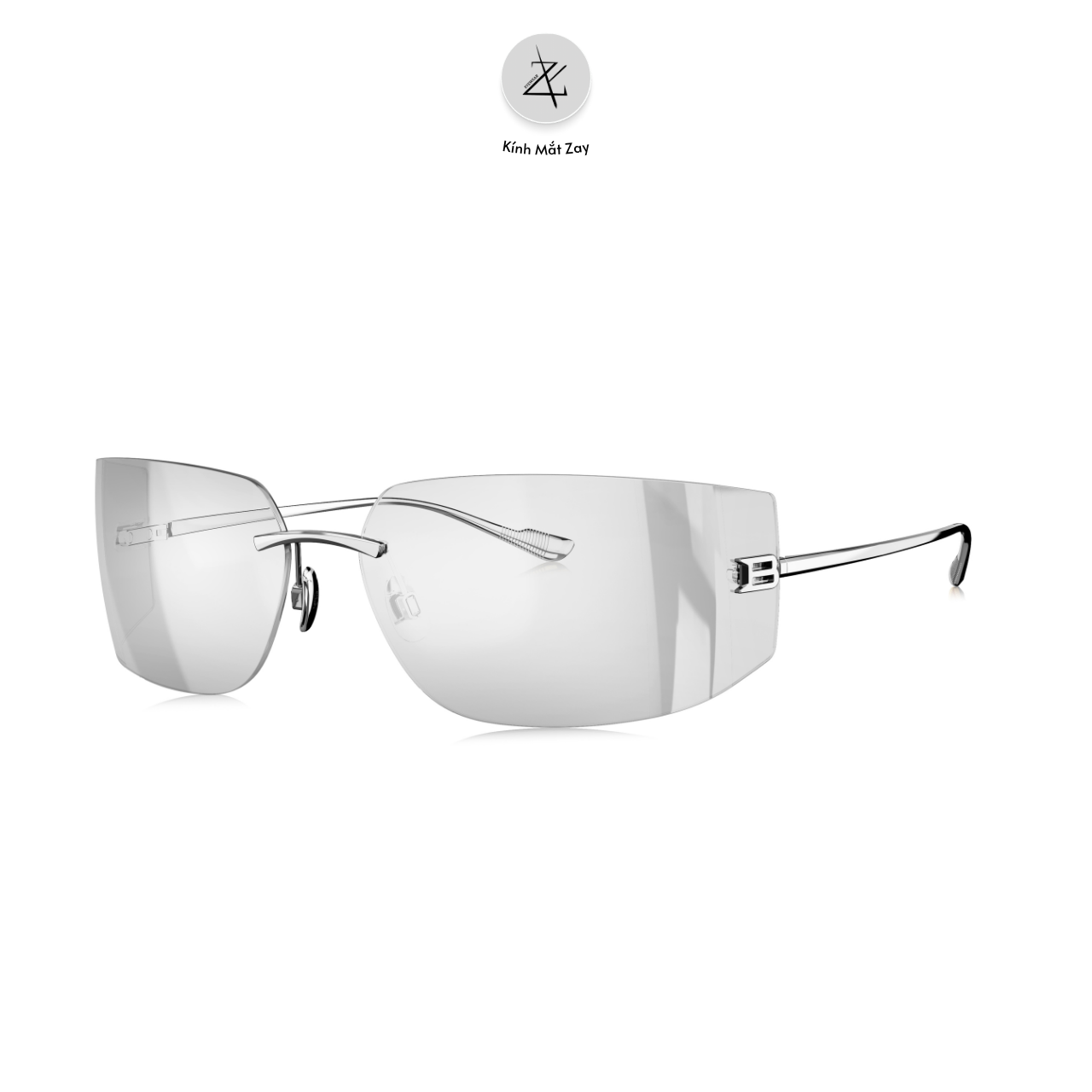  Kính mát khoan không viền Polarized Bolon BX7000 dáng mắt mèo titanium chính hãng fullbox 