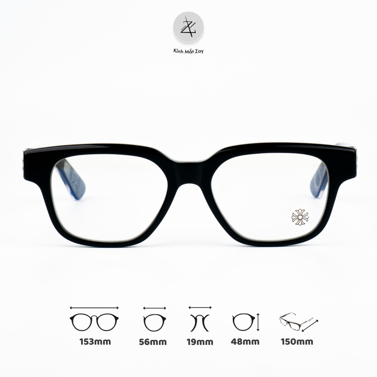  Gọng kính Size To CH VAGILLIONAIRE II dáng vuông nhựa acetate 