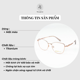 Gọng kính Exfash EF74269T dáng mắt mèo titanium chính hãng fullbox