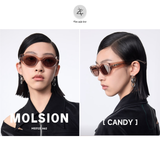  Kính mát Molsion MS3123 dáng mắt mèo nhựa acetate chính hãng fullbox 