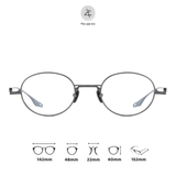Gọng kính cận titanium Zay eyewear Cokupa dáng oval siêu nhẹ thời trang cao cấp