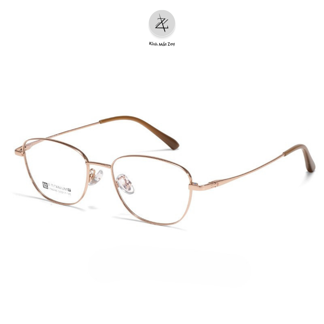  Gọng kính P90296 dáng mắt mèo titanium cao cấp 