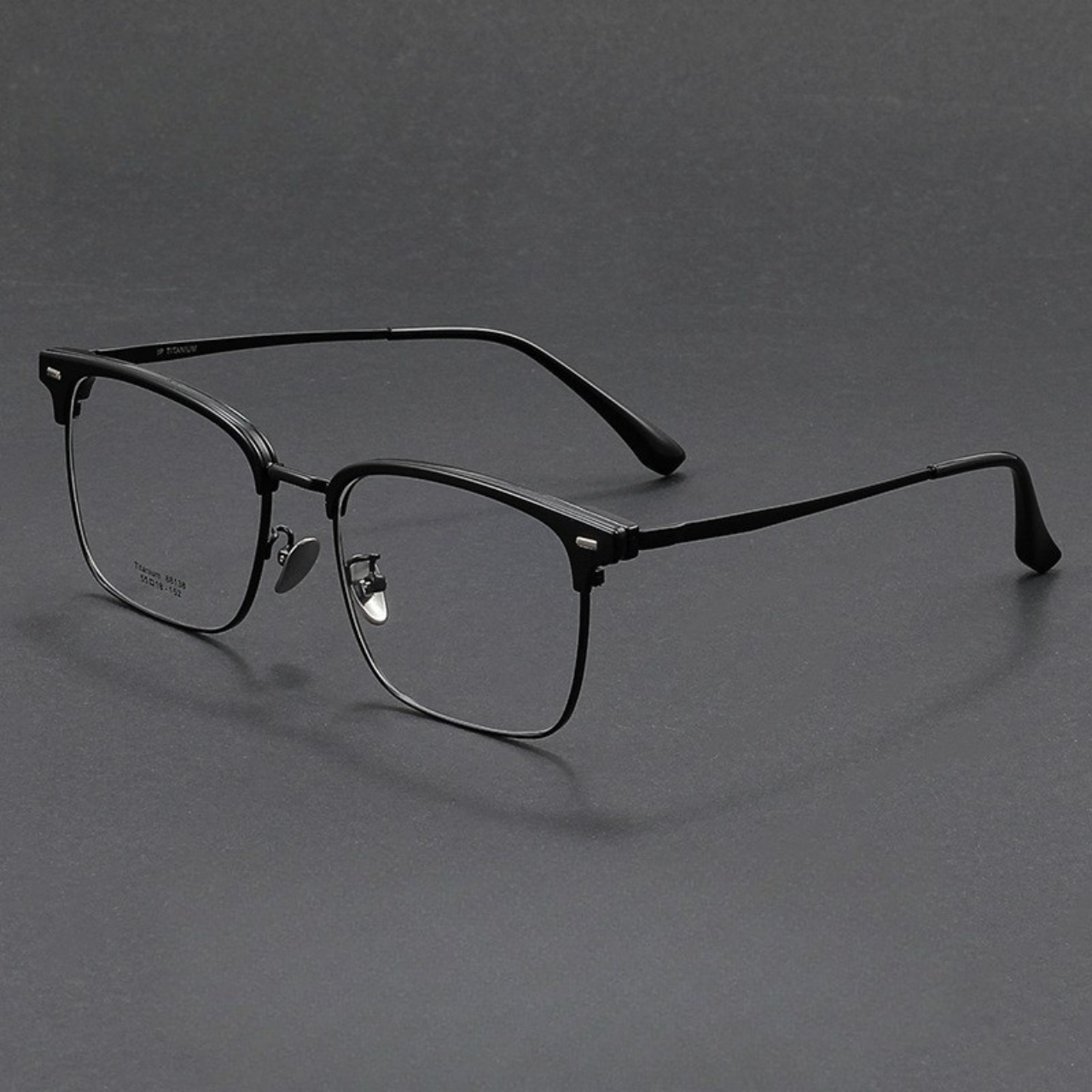  Gọng kính nửa khung Size To 88138 dáng vuông titanium cao cấp 