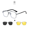  Kính râm cận thời trang clip on chống tia UV ngăn ánh sáng xanh trong 1 Bộ 2 Kẹp Cao Cấp 7040 