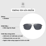  Kính mát 6313 dáng phi công kim loại & nhựa Hàn Quốc 