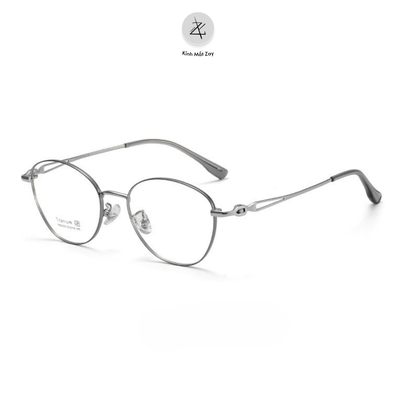  Gọng kính P90309 dáng mắt mèo titanium cao cấp 