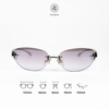  Kính mát khoan không viền Gentle Monster TTA dáng oval titanium cao cấp fullbox 