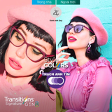  Tròng Kính Đổi màu Essilor Crizal Transitions Signature Gen 8 đổi màu ngăn ánh sáng xanh Blue UV Capture chính hãng 
